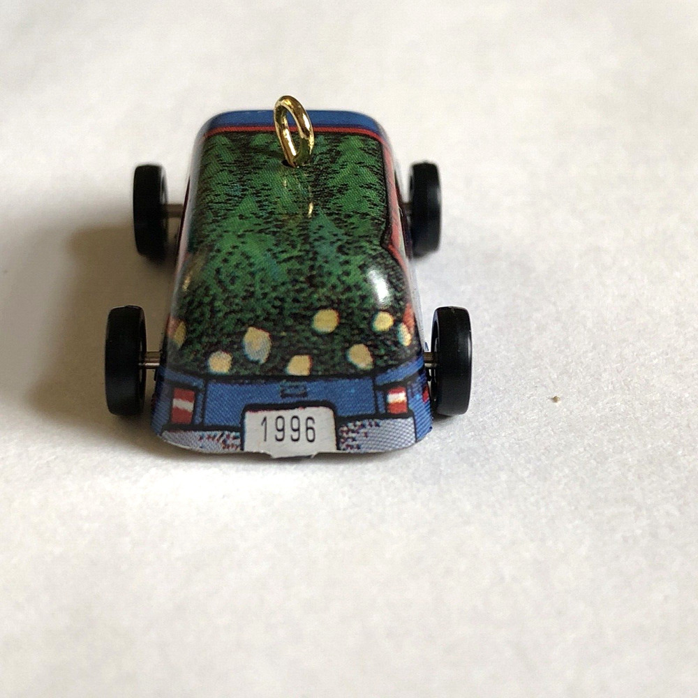 Hallmark Pressed Tin Truck Keepsake Miniature Ornament On the Road #4 1996 Vtg - Picture 6 of 13